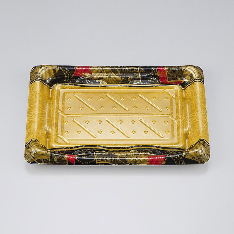 シーピー化成 寿司容器 SFうま皿 本体 24 金祥扇 50枚/袋(ご注文単位18袋)【直送品】