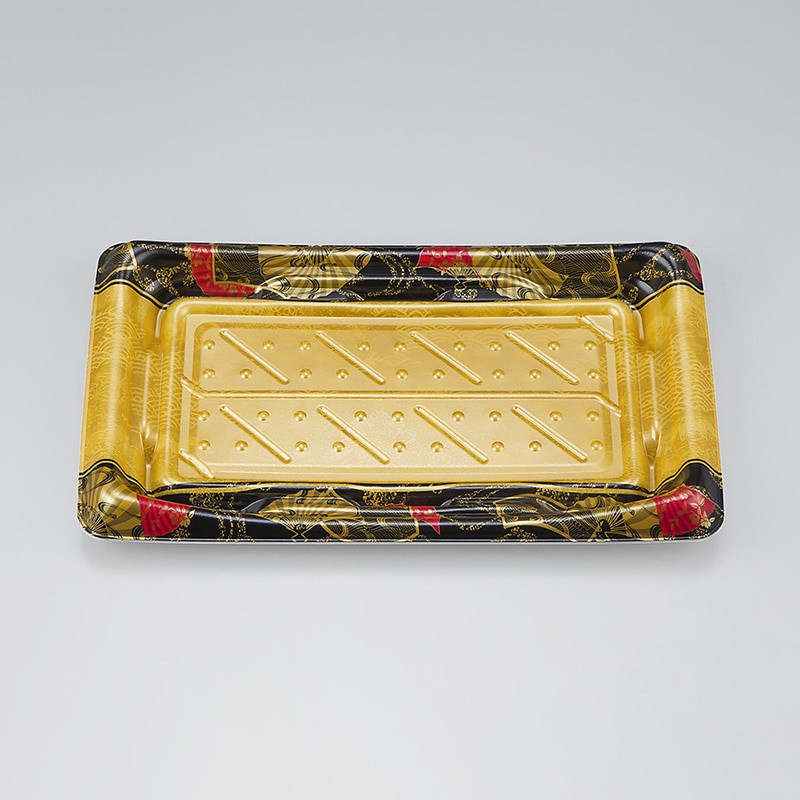 シーピー化成 寿司容器 SFうま皿 本体 25 金祥扇 50枚/袋(ご注文単位16袋)【直送品】