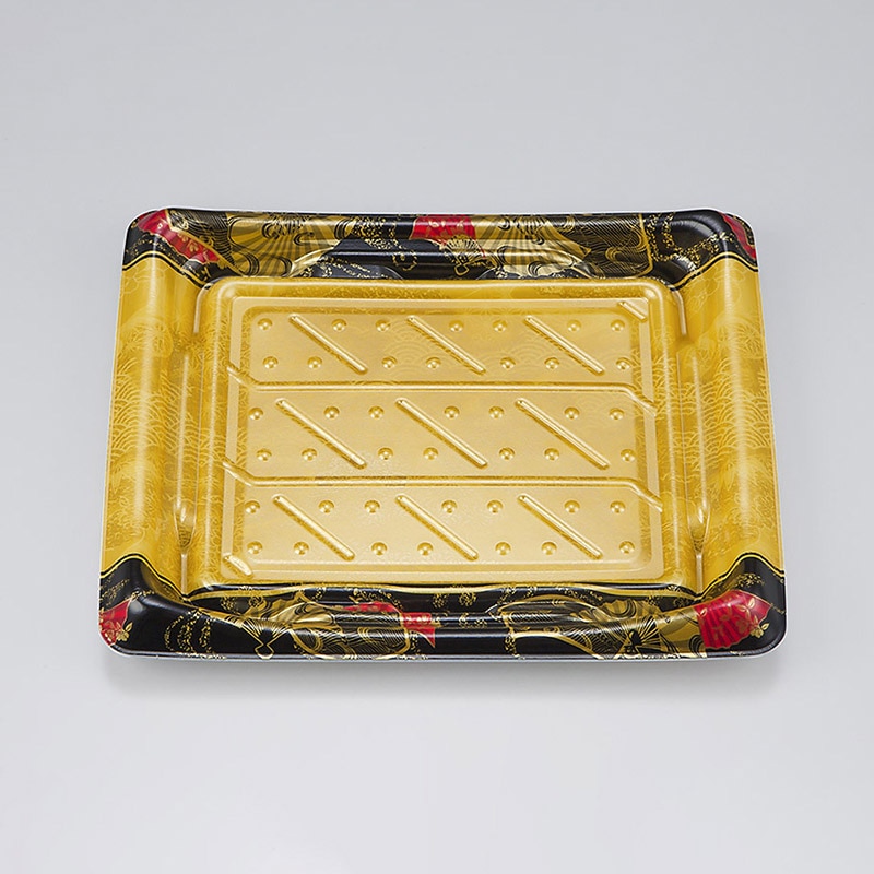 シーピー化成 寿司容器 SFうま皿 本体 34 金祥扇 50枚/袋(ご注文単位12袋)【直送品】