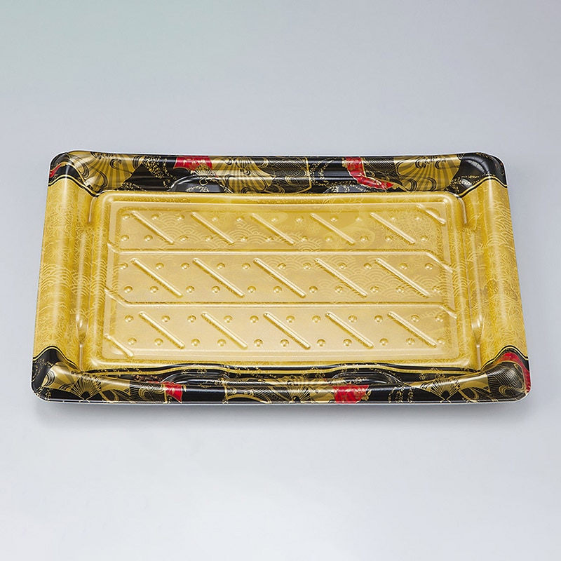 シーピー化成 寿司容器 SFうま皿 本体 36 金祥扇 50枚/袋(ご注文単位8袋)【直送品】