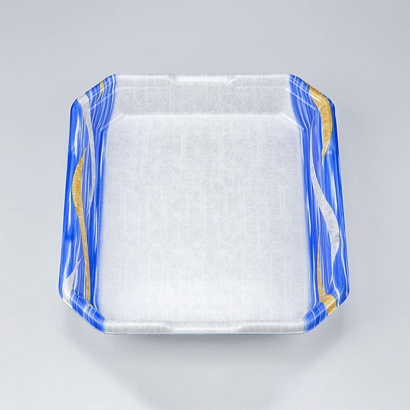 シーピー化成 精肉用トレー L-カク2.5 滝川青 50枚/袋(ご注文単位8袋)【直送品】