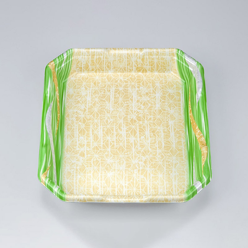 シーピー化成 精肉用トレー L-カク2.5 滝川緑 50枚/袋(ご注文単位8袋)【直送品】