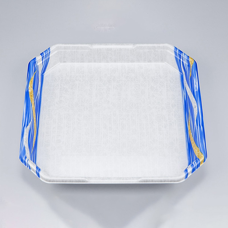 >シーピー化成 精肉用トレー L-カク5 滝川青 50枚/袋(ご注文単位6袋)【直送品】