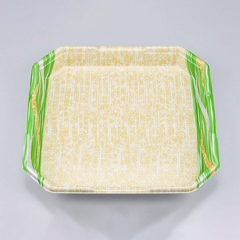 >シーピー化成 精肉用トレー L-カク5 滝川緑 50枚/袋(ご注文単位6袋)【直送品】