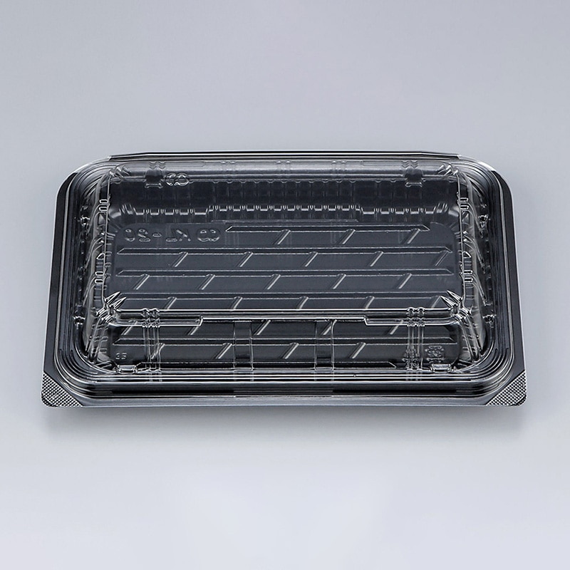 シーピー化成 食品容器 嵌合フードパック KL-20(N) 黒 50枚/袋