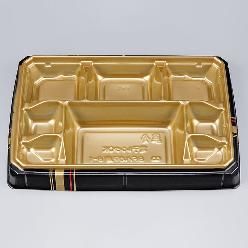 シーピー化成 弁当容器 BFハカマ膳 本体 8-1(N) 四辻金 50枚/袋(ご注文単位12袋)【直送品】