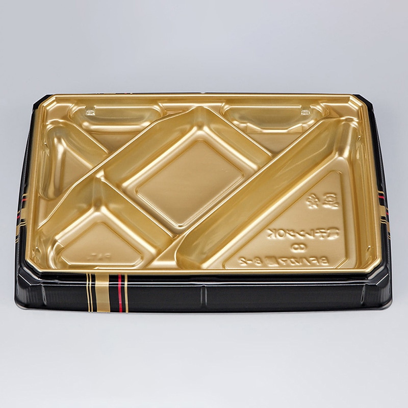 シーピー化成 弁当容器 BFハカマ膳 本体 8-2(N) 四辻金 50枚/袋(ご注文単位12袋)【直送品】