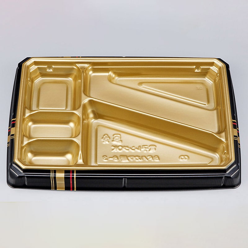 シーピー化成 弁当容器 BFハカマ膳 本体 8-3(N) 四辻金 50枚/袋(ご注文単位12袋)【直送品】