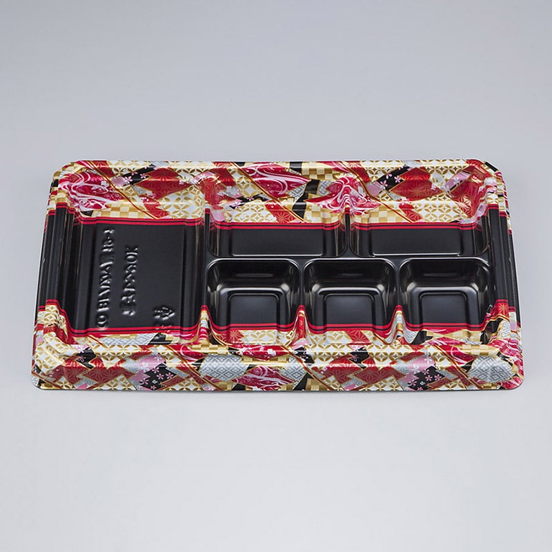 シーピー化成 弁当容器　BFハカマ膳　本体 19-1（N） 鶴姫赤 50枚/袋（ご注文単位8袋）【直送品】