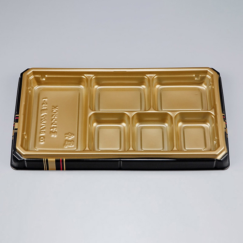 シーピー化成 弁当容器　BFハカマ膳　本体 19-1（N） 四辻金 50枚/袋（ご注文単位8袋）【直送品】