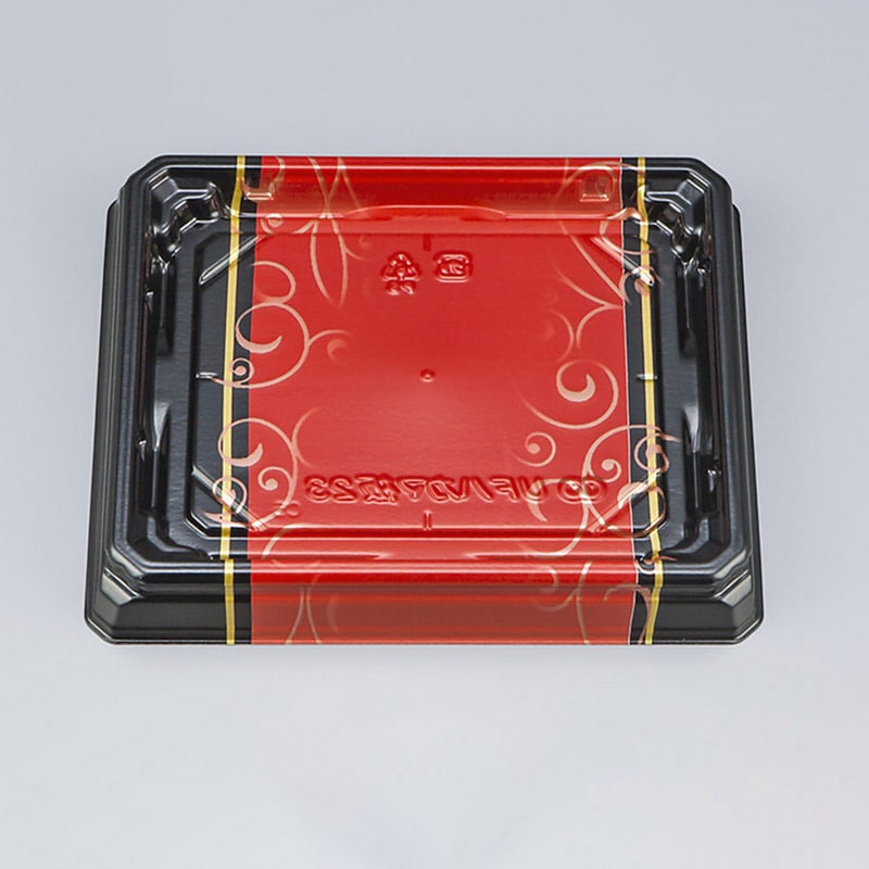 シーピー化成 寿司容器　UFハカマ板　本体 23 みつる朱 50枚/袋（ご注文単位12袋）【直送品】