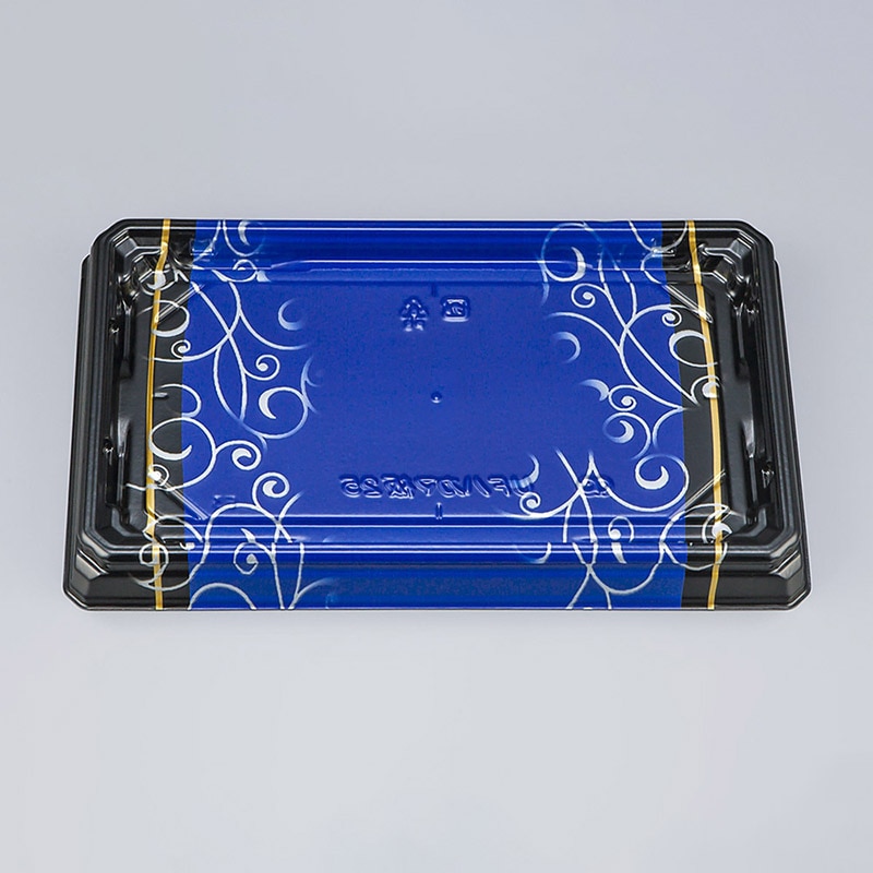 >シーピー化成 寿司容器 UFハカマ板 本体 25 みつる青 50枚/袋(ご注文単位12袋)【直送品】