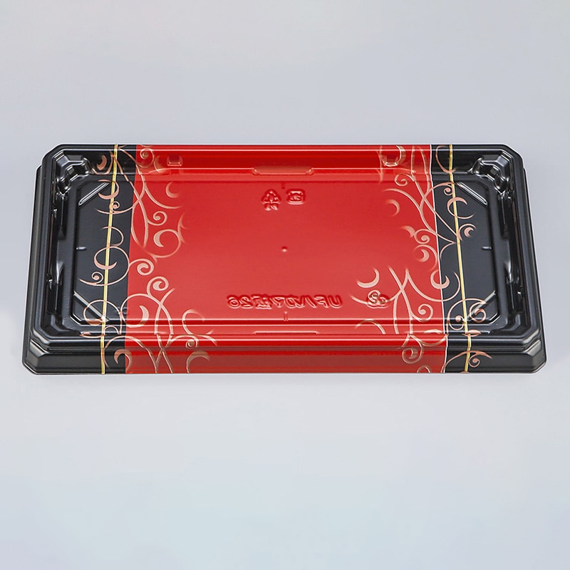 >シーピー化成 寿司容器 UFハカマ板 本体 26 みつる朱 50枚/袋(ご注文単位12袋)【直送品】