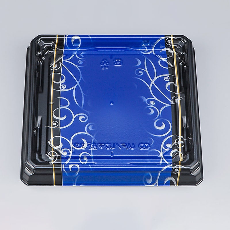 シーピー化成 寿司容器 UFハカマ板 本体 33 みつる青 50枚/袋(ご注文単位12袋)【直送品】