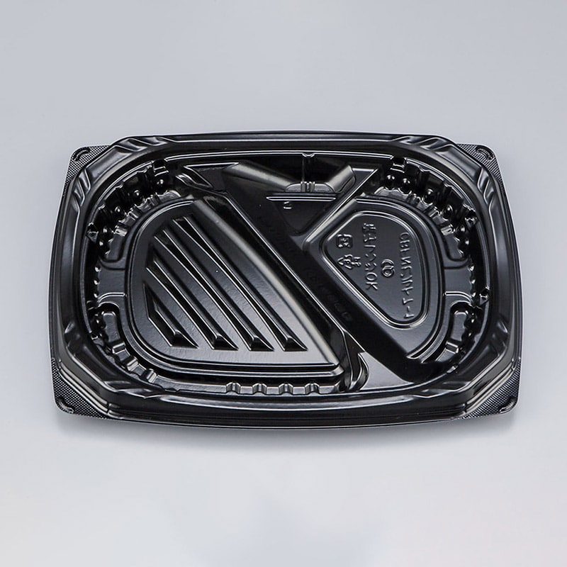 シーピー化成 弁当容器 CBFNビルト 本体 7-1黒 50枚/袋(ご注文単位12袋)【直送品】