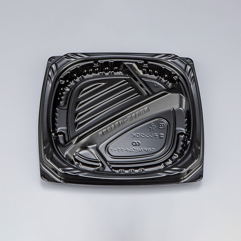 シーピー化成 弁当容器 CBFNビルト 本体 11-1黒 50枚/袋(ご注文単位8袋)【直送品】