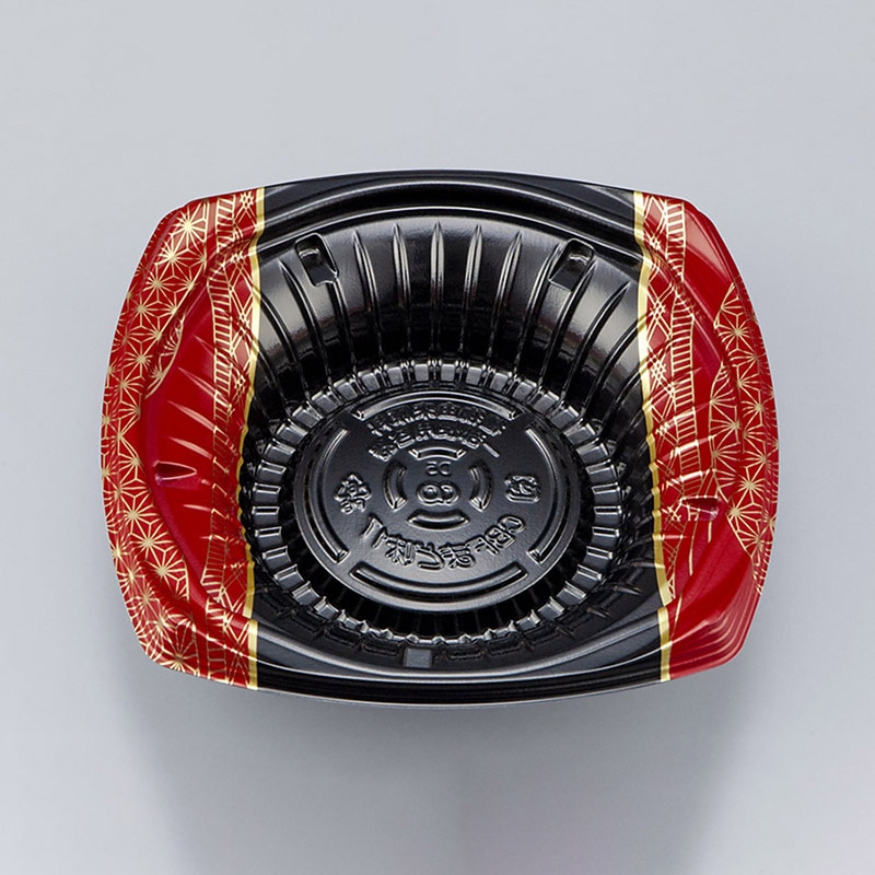 シーピー化成 丼容器　CBFまど味　本体 17 いづつ赤 50枚/袋（ご注文単位18袋）【直送品】