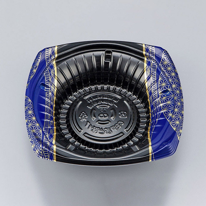 シーピー化成 丼容器　CBFまど味　本体 17 いづつ青 50枚/袋（ご注文単位18袋）【直送品】