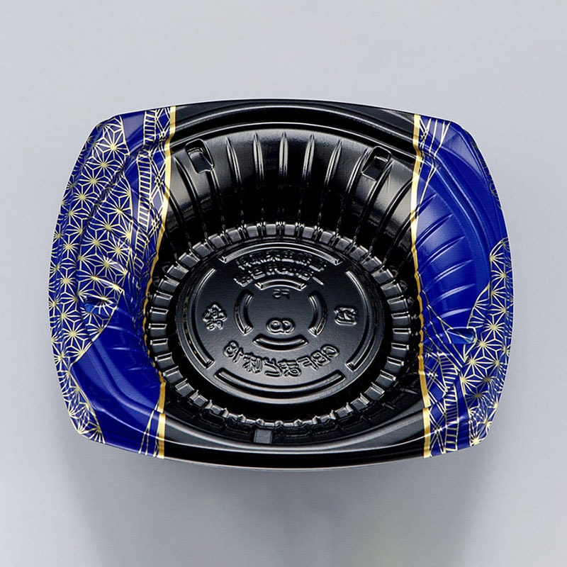 シーピー化成 丼容器　CBFまど味　本体 18 いづつ青 50枚/袋（ご注文単位18袋）【直送品】