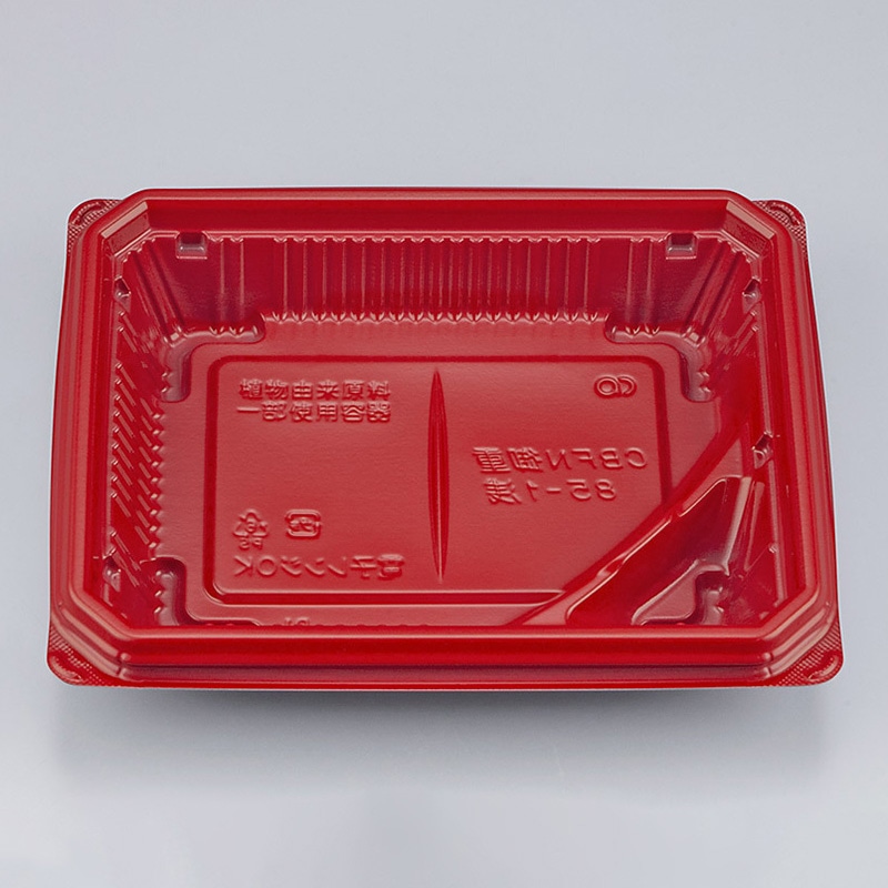 シーピー化成 丼容器　CBFN御重　本体 85-1浅 朱 50枚/袋（ご注文単位18袋）【直送品】