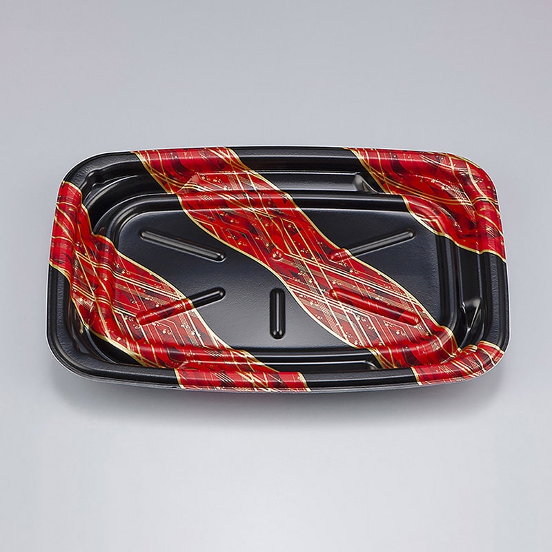 シーピー化成 惣菜容器 TNグリドル 本体 2 絹小町赤 50枚/袋(ご注文単位12袋)【直送品】