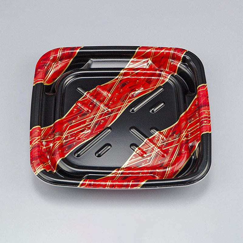 シーピー化成 惣菜容器 TNグリドル 本体 19 絹小町赤 50枚/袋(ご注文単位12袋)【直送品】