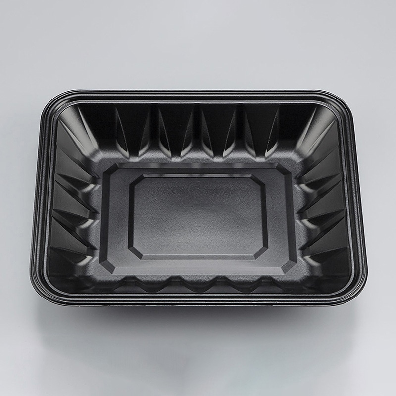 シーピー化成 精肉用トレー 新L大 24-20-38 黒 50枚/袋(ご注文単位8袋)【直送品】