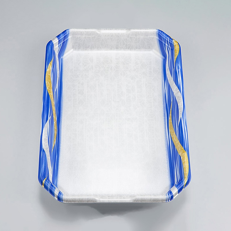 シーピー化成 精肉用トレー L-カク3.8 滝川青 50枚/袋(ご注文単位6袋)【直送品】