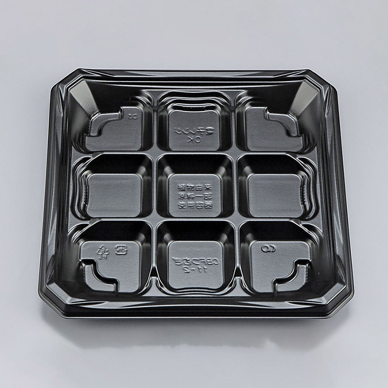 シーピー化成 弁当容器 CBFつむぎ 本体 11-2 黒 50枚/袋(ご注文単位12袋)【直送品】