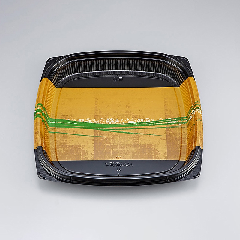 シーピー化成 寿司容器 NUN角桶 本体 4 秀英金 10枚/袋(ご注文単位12袋)【直送品】