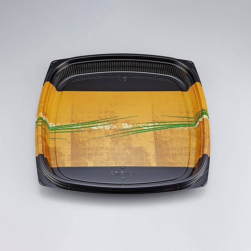 シーピー化成 寿司容器 NUN角桶 本体 5 秀英金 10枚/袋(ご注文単位12袋)【直送品】