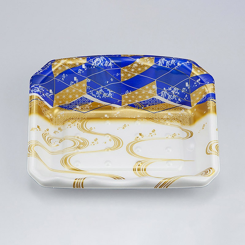 シーピー化成 刺身用トレー SFサシミ 64 海霧青 50枚/袋(ご注文単位16袋)【直送品】