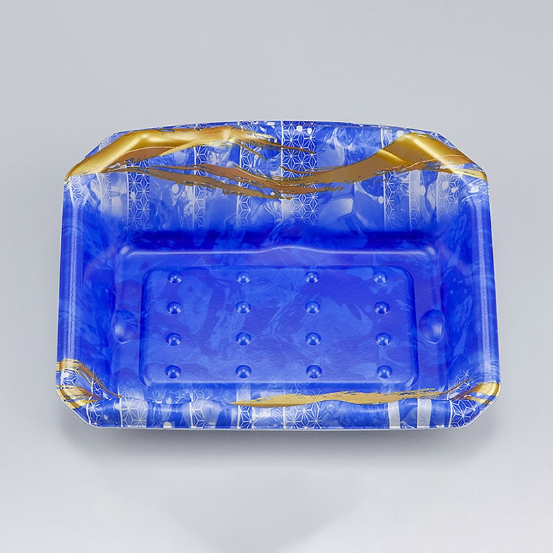 シーピー化成 刺身用トレー SFサシミ 64 涼海青 50枚/袋(ご注文単位16袋)【直送品】