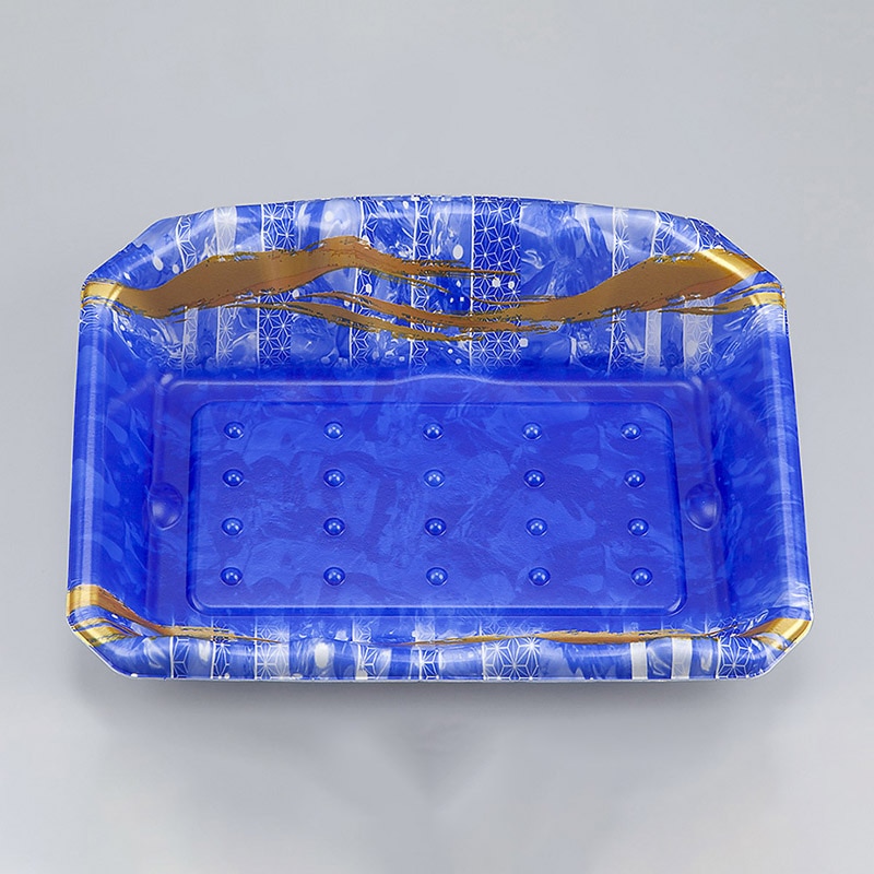 シーピー化成 刺身用トレー SFサシミ 66 涼海青 50枚/袋(ご注文単位12袋)【直送品】