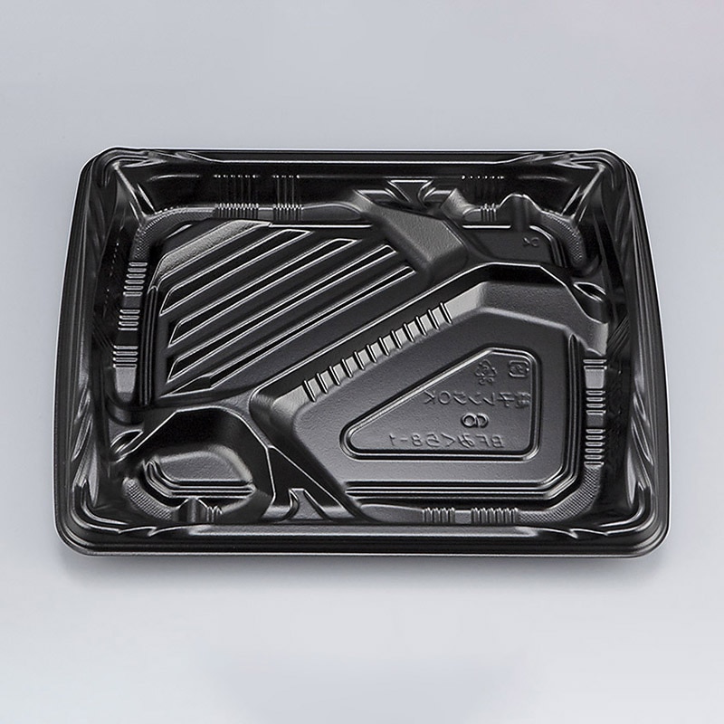 シーピー化成 弁当容器 BFみくら 本体 8-1 黒 50枚/袋(ご注文単位12袋)【直送品】