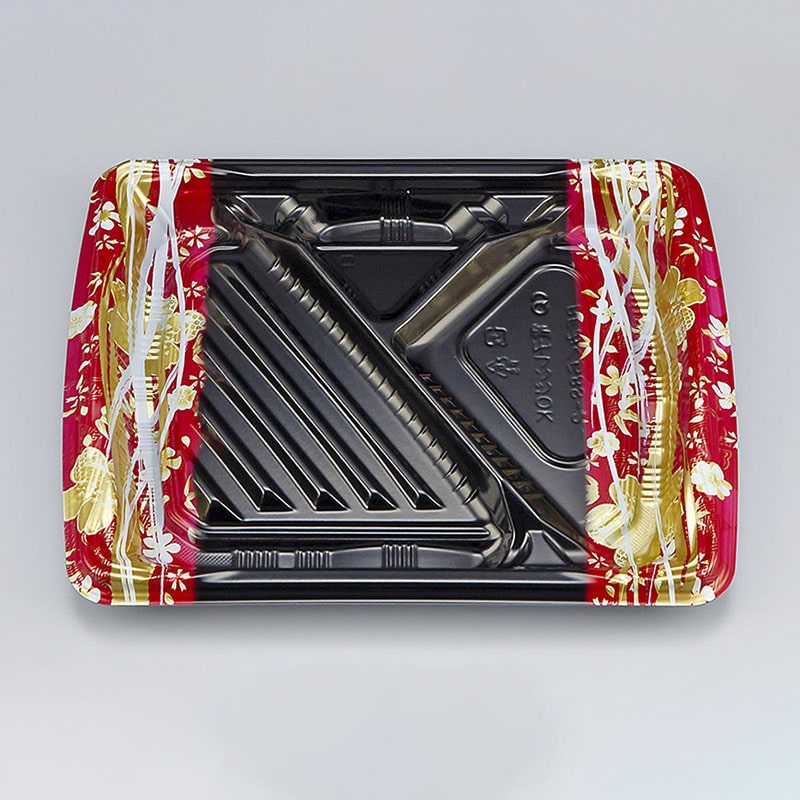 シーピー化成 弁当容器 BFみくら 本体 8S-2 春菜赤 50枚/袋(ご注文単位16袋)【直送品】