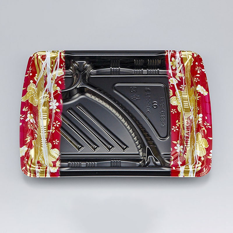 シーピー化成 弁当容器 BFみくら 本体 8S-3 春菜赤 50枚/袋(ご注文単位16袋)【直送品】