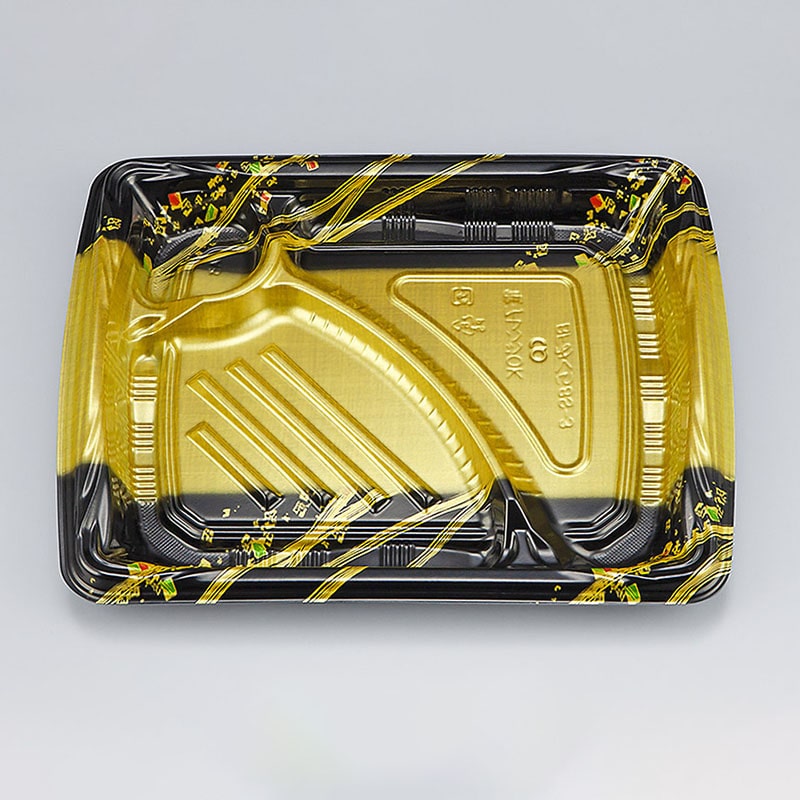 シーピー化成 弁当容器 BFみくら 本体 8S-3 舞帯金 50枚/袋(ご注文単位16袋)【直送品】