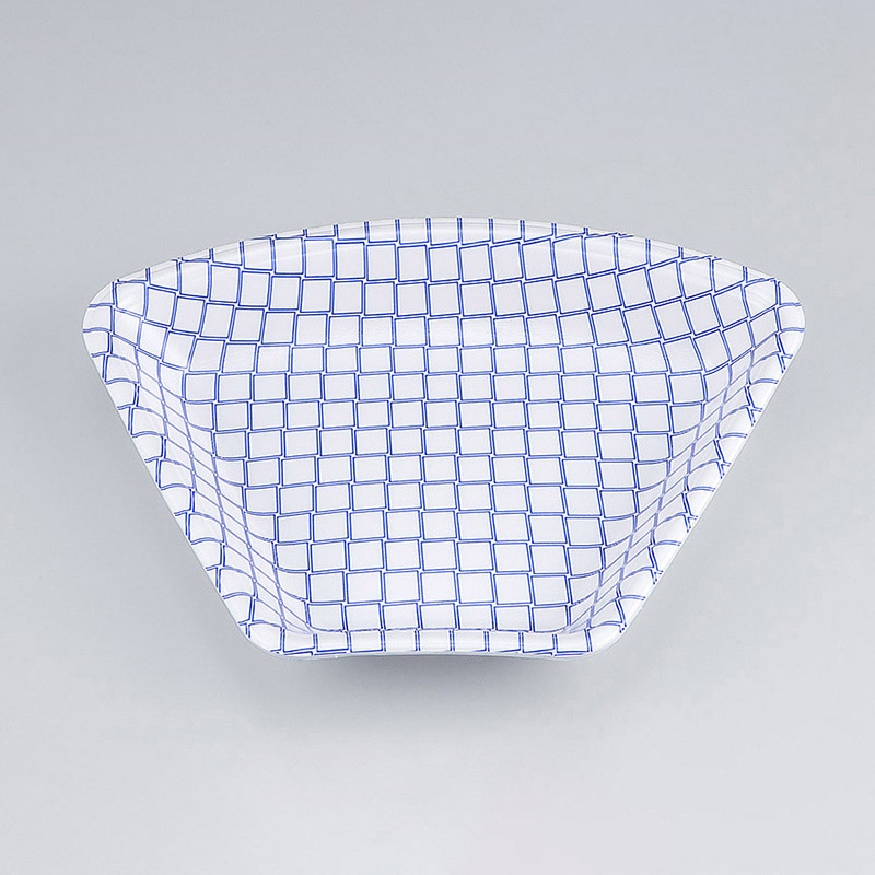 シーピー化成 刺身用トレー V-扇15 レースブルー 50枚/袋（ご注文単位12袋）【直送品】