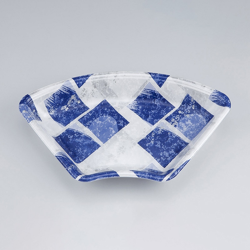 シーピー化成 刺身用トレー V-扇20 氷角紺 50枚/袋（ご注文単位12袋）【直送品】