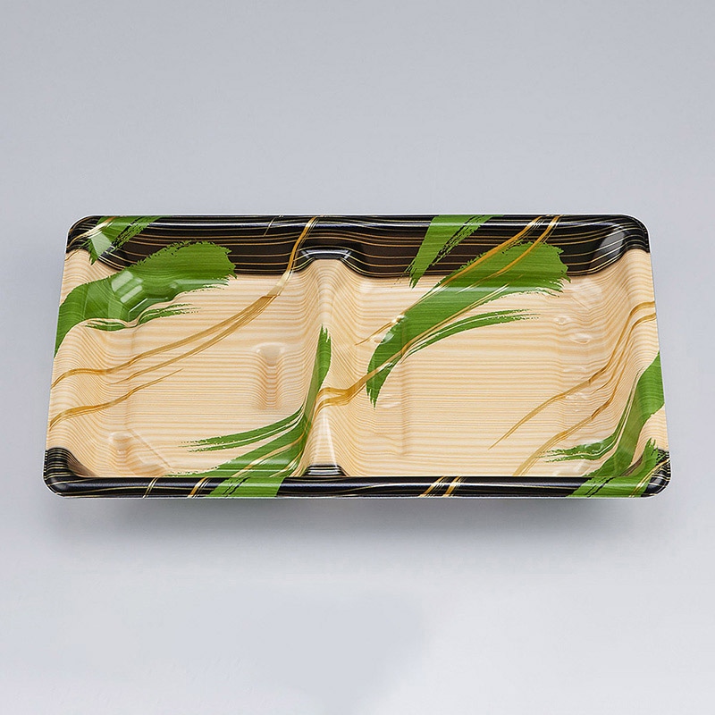 シーピー化成 麺セット容器 SF弁当 本体 57 風葉黒 50枚/袋(ご注文単位12袋)【直送品】