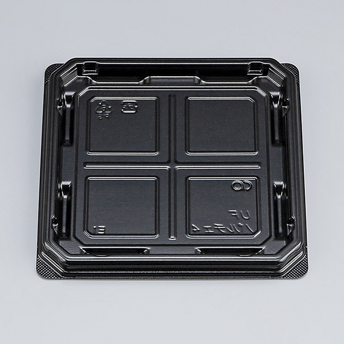 シーピー化成 和菓子容器　UFパルチェ　本体 4 黒 50枚/袋（ご注文単位24袋）【直送品】