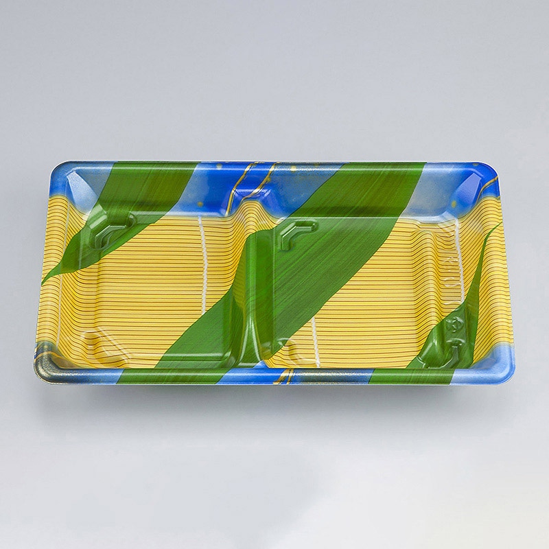 シーピー化成 麺セット容器 SF弁当 本体 57-1 熊笹青 50枚/袋(ご注文単位12袋)【直送品】