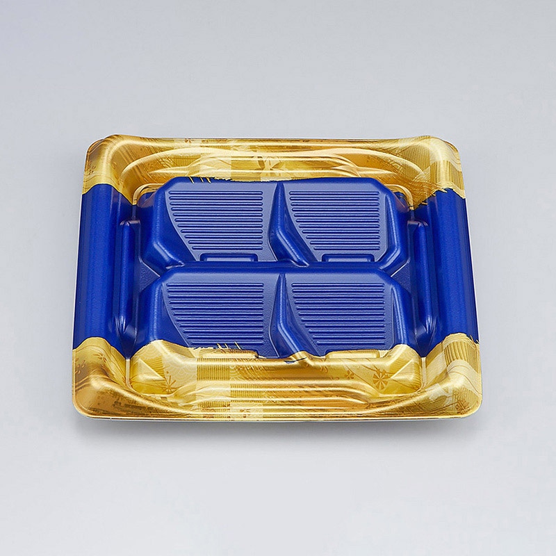 シーピー化成 刺身容器　SFうま盛段　本体 4L 明和紺 50枚/袋（ご注文単位12袋）【直送品】