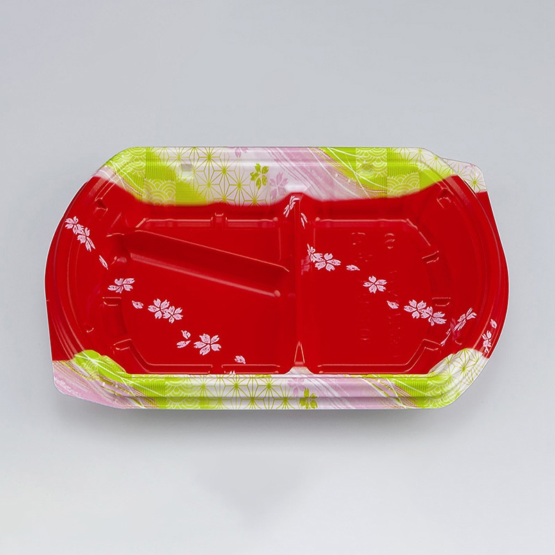 シーピー化成 弁当容器 BFN味音 本体 23-1 春茜 50枚/袋(ご注文単位12袋)【直送品】