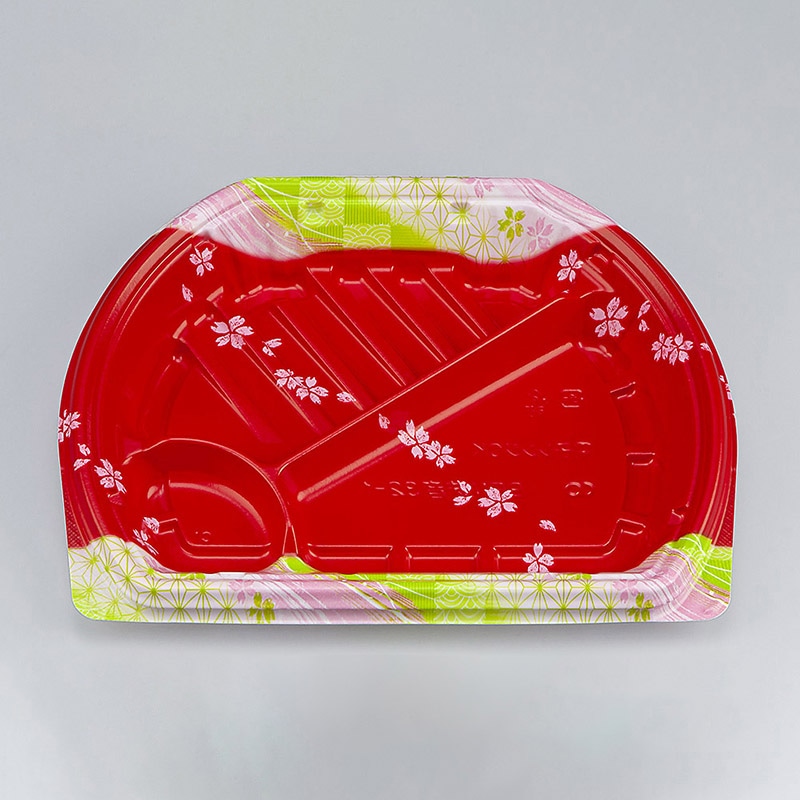 シーピー化成 弁当容器 BFN味音 本体 32-1 春茜 50枚/袋(ご注文単位12袋)【直送品】