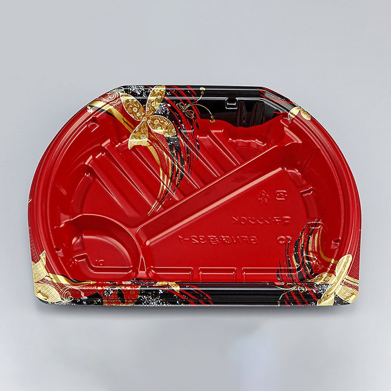 シーピー化成 弁当容器 BFN味音 本体 32-1 結花赤 50枚/袋(ご注文単位12袋)【直送品】