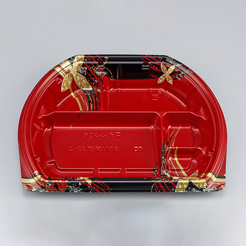 シーピー化成 弁当容器 BFN味音 本体 32-2 結花赤 50枚/袋(ご注文単位12袋)【直送品】