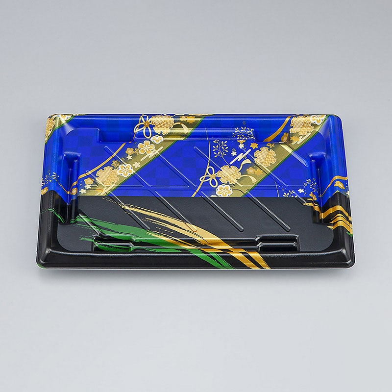 シーピー化成 寿司容器 SF美角 本体 25 丹心青 50枚/袋(ご注文単位16袋)【直送品】