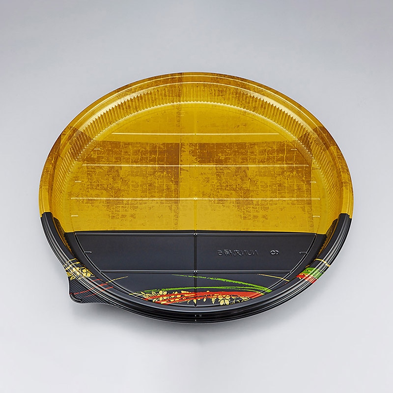 シーピー化成 寿司容器　NUN丸桶　本体 6 天佑金 10枚/袋（ご注文単位8袋）【直送品】